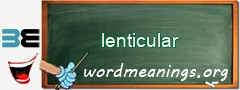 WordMeaning blackboard for lenticular